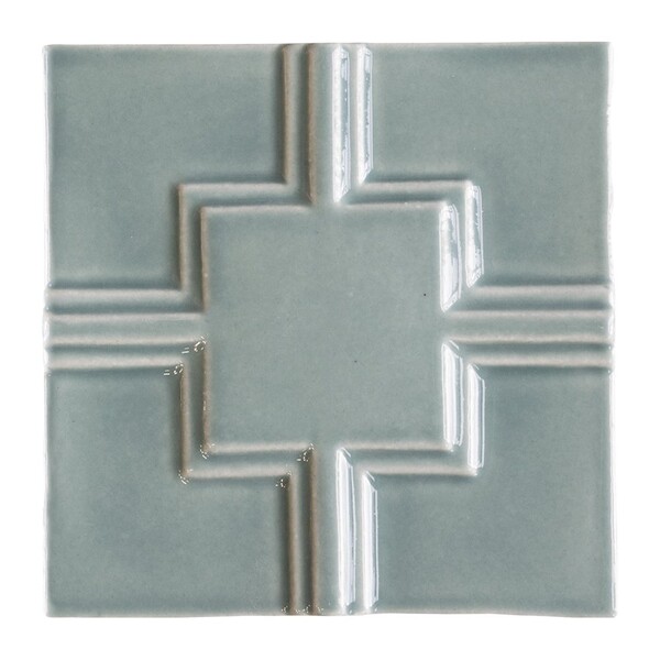 Witty Green Glossy Link Ceramic Wall Decos 6×6 Image