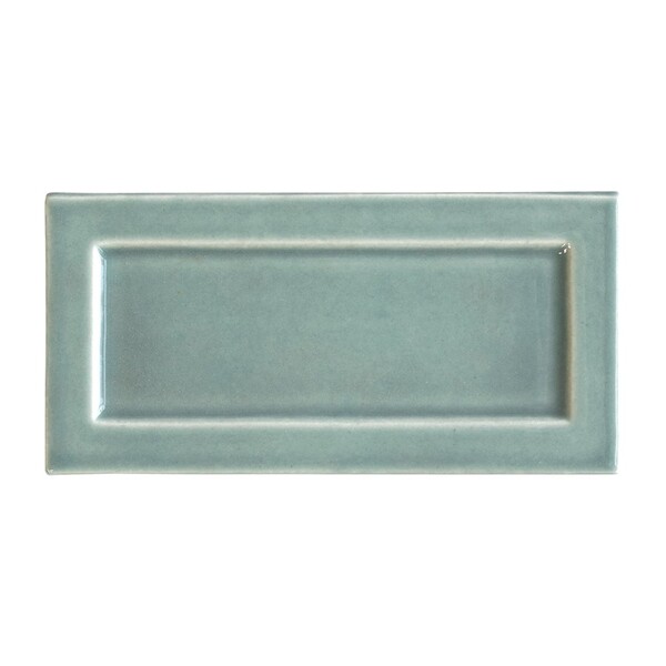 Witty Green Glossy Eren Ceramic Wall Decos 3×6 Image