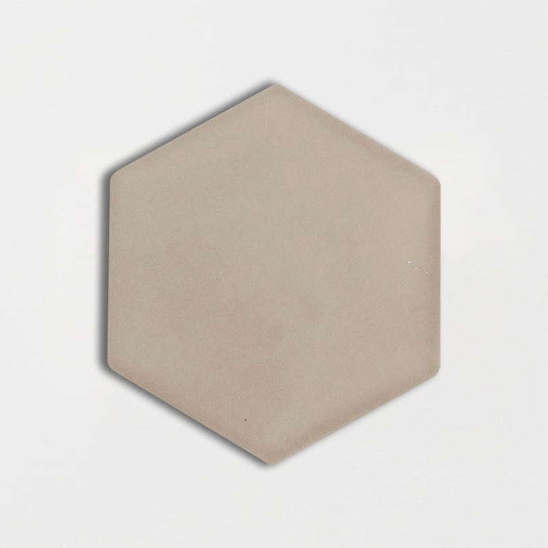 Latte Glossy Hexagon 5 Ceramic Tile 5 Image