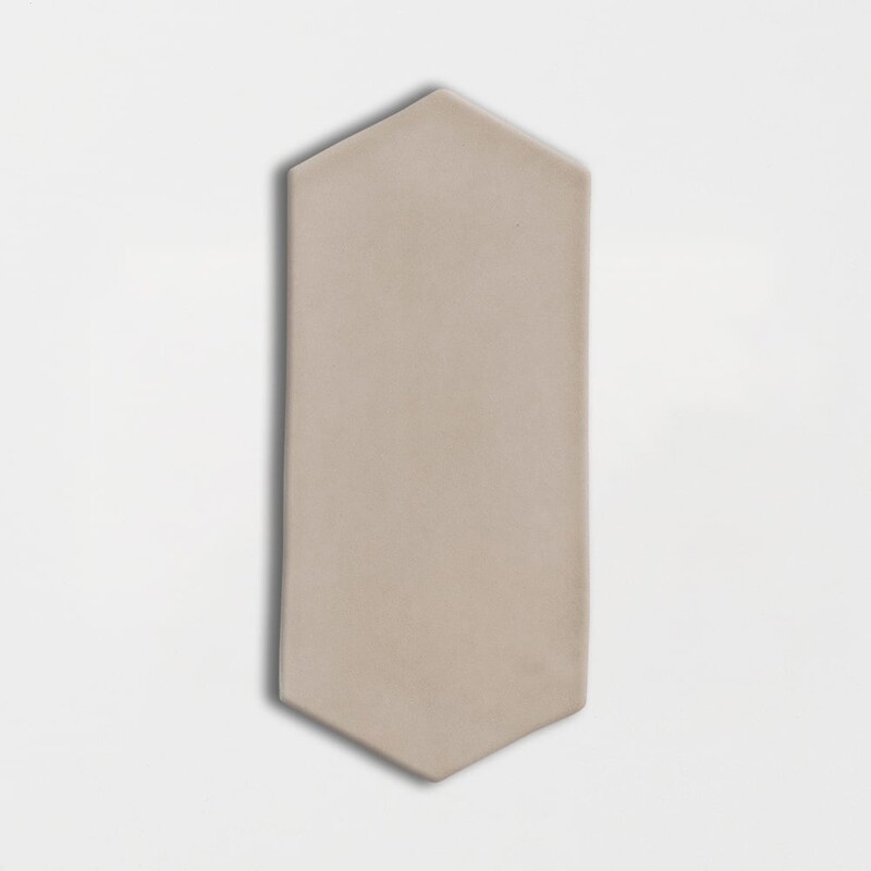 Latte Glossy Picket Ceramic Tile 3×6 Image