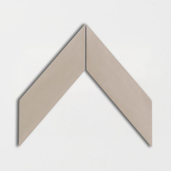 Latte Glossy Chevron Ceramic Tile 2×6 Image