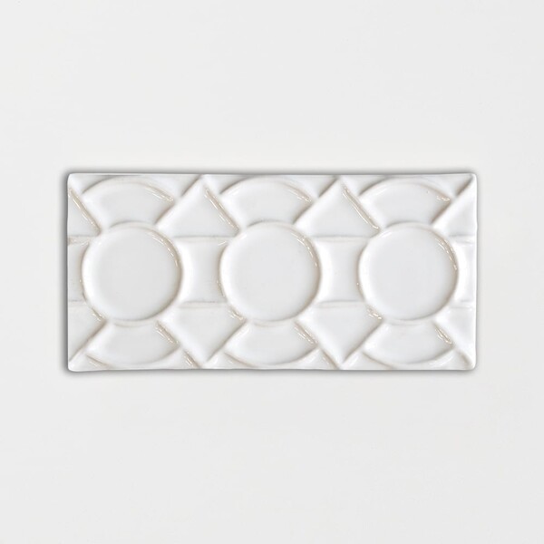 Royal White Glossy Zaragosa Ceramic Wall Decos 3x6