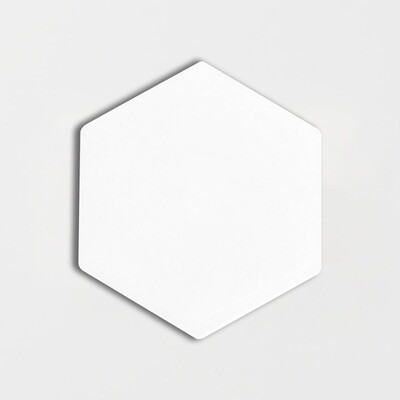 Royal White Glossy Hexagon 5 Ceramic Tile 5