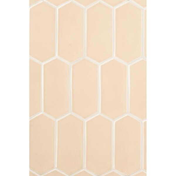 Honey Glossy Picket Ceramic Tile 3×6 Image