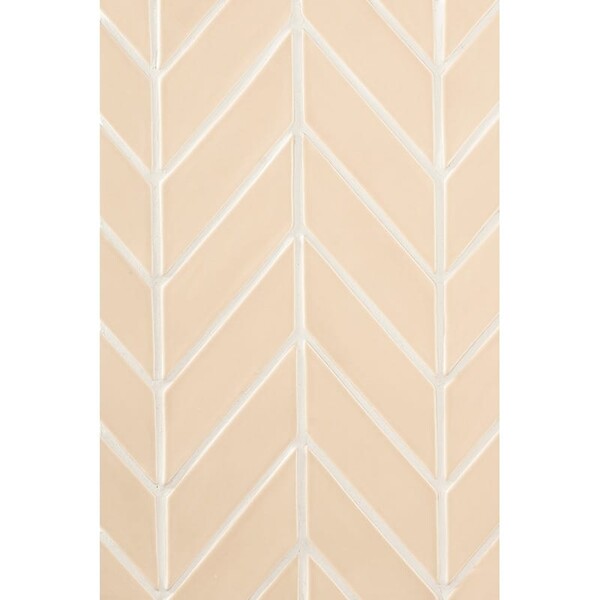 Honey Glossy Chevron Ceramic Tile 2×6 Image