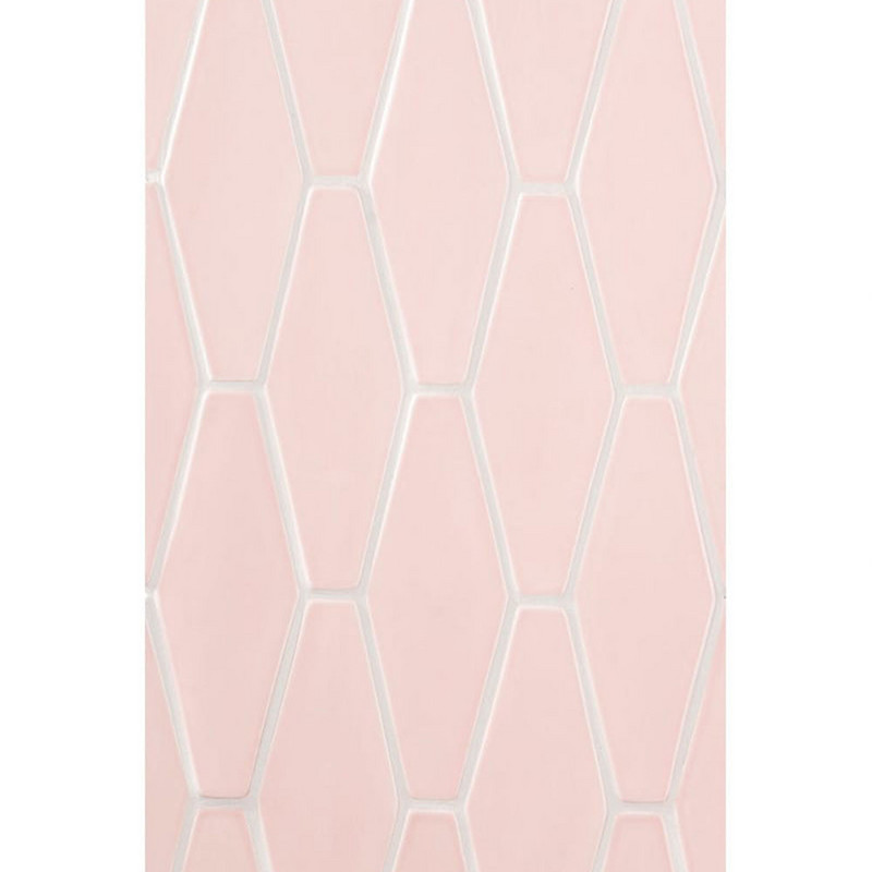 Rosie Glossy Longest Hexagon Ceramic Tile 3x7 7/8