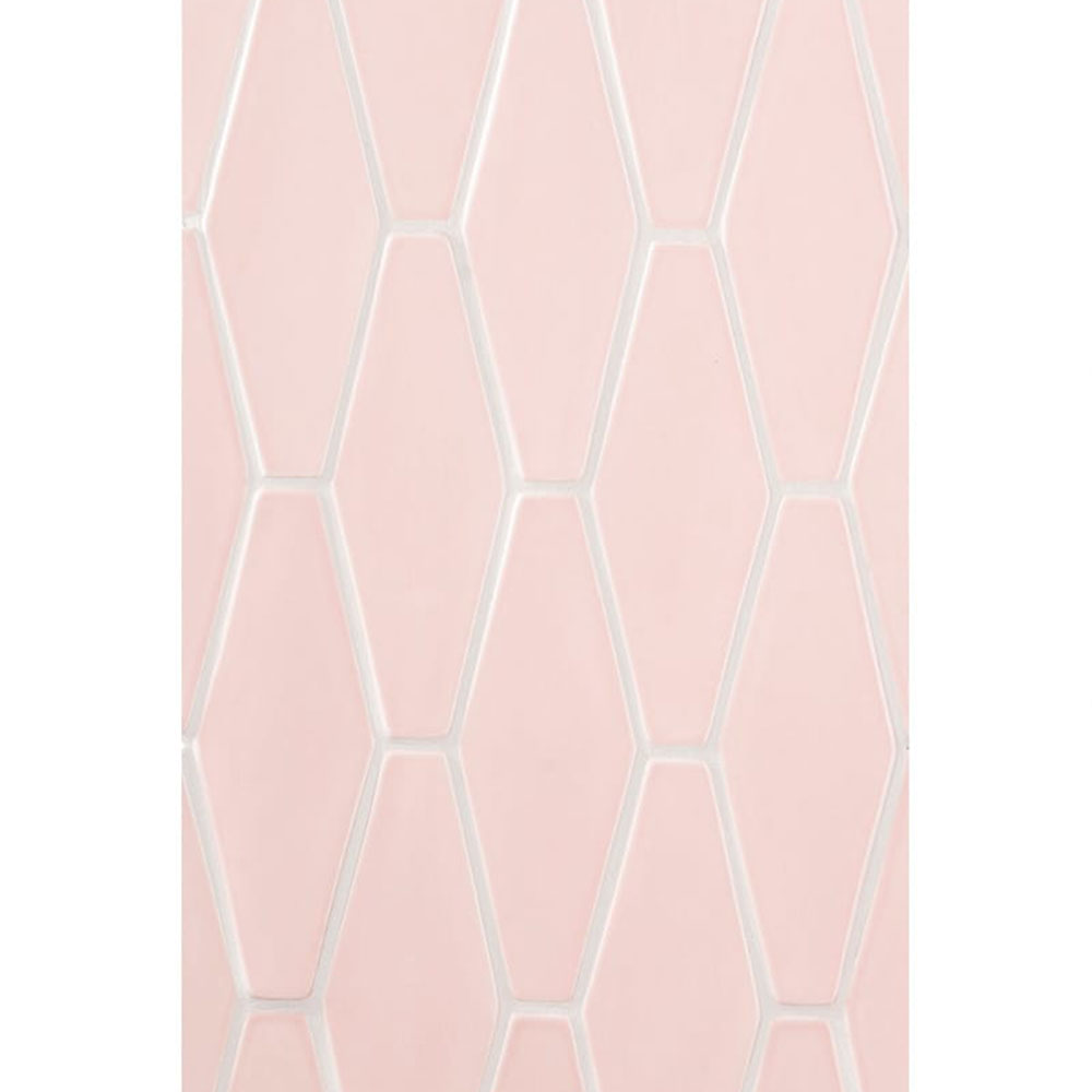 Rosie Glossy Longest Hexagon Ceramic Tile 3x7 7/8