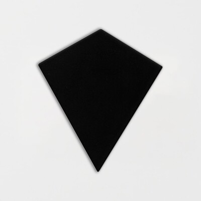 Black Glossy Diamante Ceramic Tile 6x6