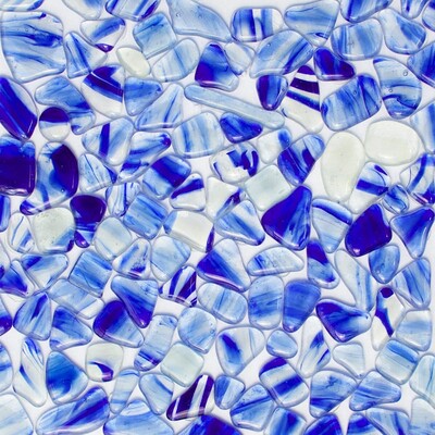 Azzurro Glossy Gloss Glass Mosaic 12x12