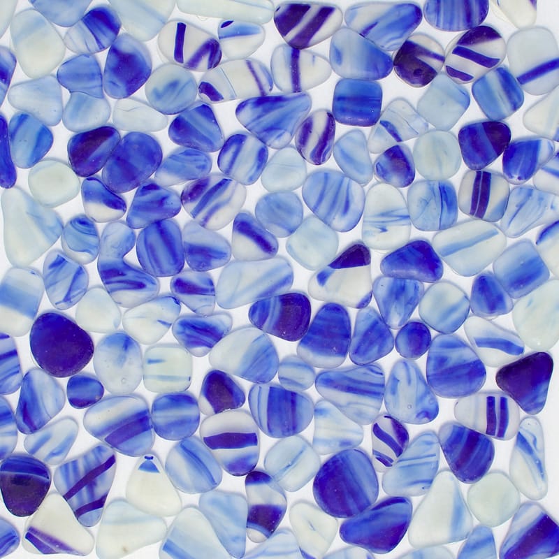 Azzurro Matte Beach Glass Mosaic 12x12