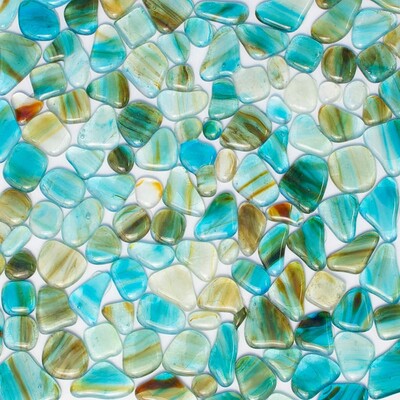 Aqua Marino Glossy Gloss Glass Mosaic 12x12