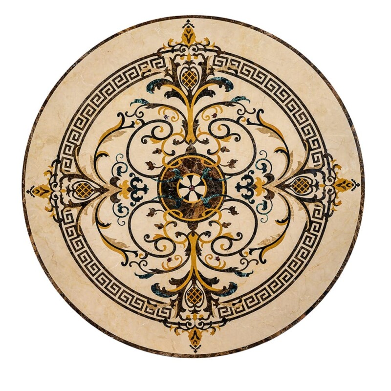 Cassina Multi Finish Round Marble Medallion 36” Radius 36x36