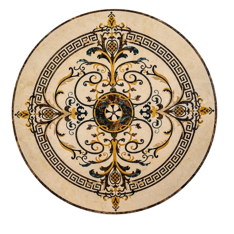 Cassina Multi Finish Round Marble Medallions 48×48 Image
