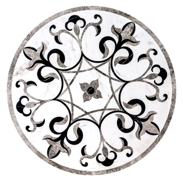 Rafeal Multi Finish Round Marble Medallions 48×48 Image