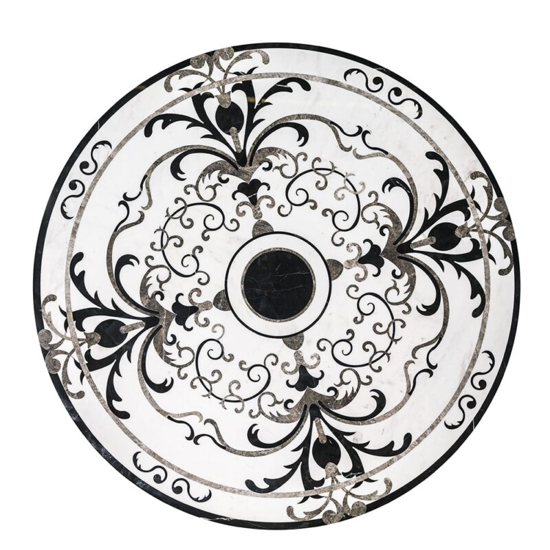 Florans Multi Finish Round Marble Medallion 48