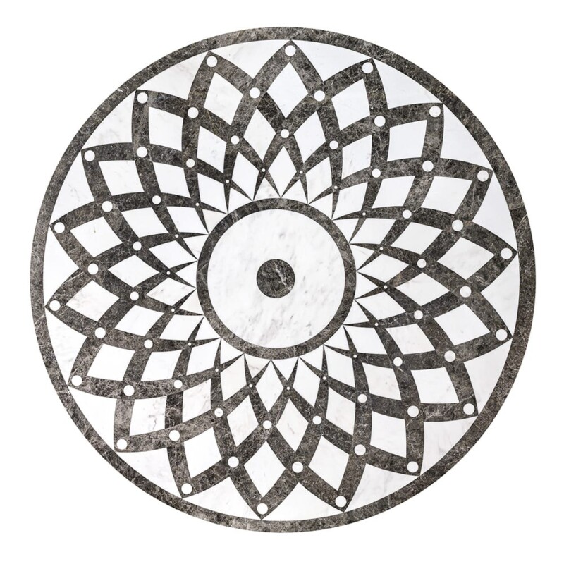 Versilys Multi Finish Round Marble Medallion 48