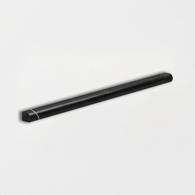 Black Honed Pencil Liner Marble Moldings 1/2x12