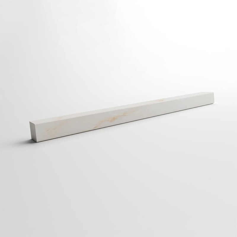 Calacatta Amber Honed Flatiron Marble Moldings 1x12