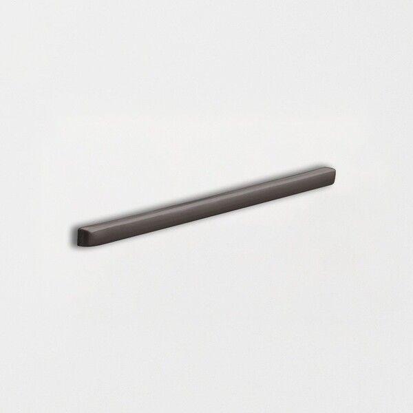 Barn glossy ceramic edge trim molding in dark brown finish by Country Floors
