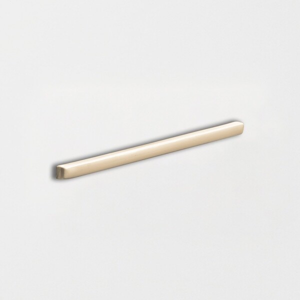 Modanature in ceramica con bordo lucido color miele 3/8×6 Immagine
