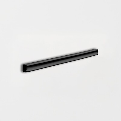 Black Glossy Pencil Trim Ceramic Moldings 5/8x6