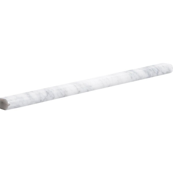 Weiße Carrara C-Marmorleisten, geschliffen, Bleistiftform, 1/2×12 Bild