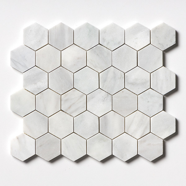 Avenza Honed Hexagon Marble Mosaic 10 3/8×12 Image