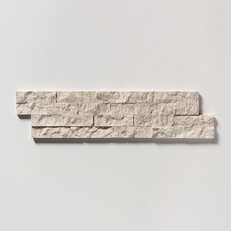 Desert Cream Rock Face 2×6 Marble Mosaic 12×14 Image