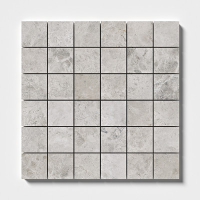 Silver Shadow Honed 2x2 Marble Mosaic 12x12