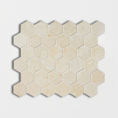 Casablanca Honed Hexagon Limestone Mosaic 10 3/8x12