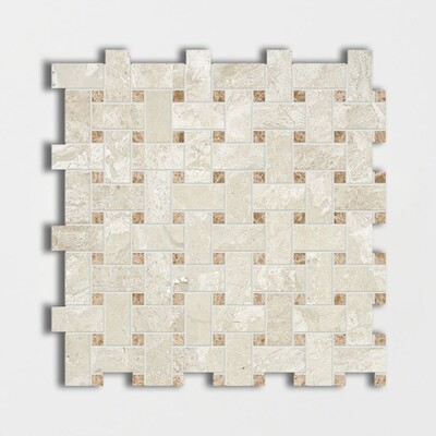 Diana Royal&paradise Honed Basket Weave Marble Mosaic 12x12