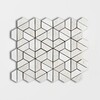 limestone mosaic 3D pattern tile by Country Floors