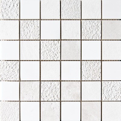 Snow White&champagne&diana Royal Textured 2×2 Limestone Mosaic 12×12 Image