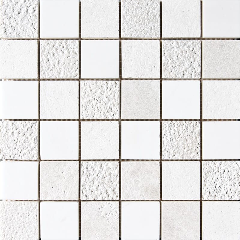 Snow White&champagne&diana Royal Textured 2×2 Limestone Mosaic 12×12 Image