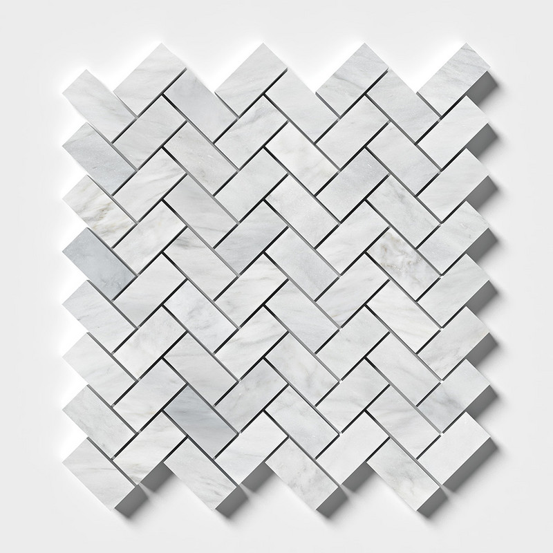 Avenza Honed Herringbone 1x2 Marble Mosaic 11x11