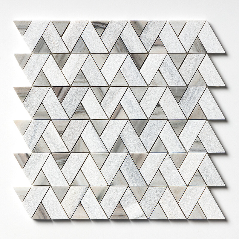 Skyline Multi Finish Monte Marble Mosaic 12 3/8×12 3/8 Image