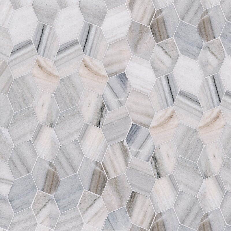 Skyline Polished Autumn Leaf Marble Mosaics 11 13/16x13 9/16