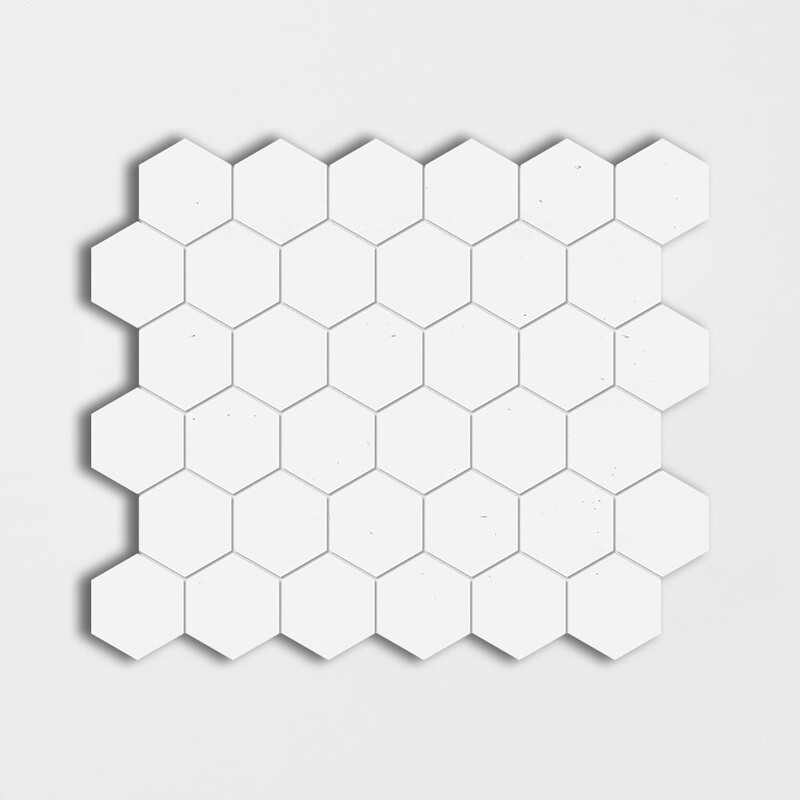 Thassos, Thassos White Honed Hexagon Marble Mosaic 10 3/8x12