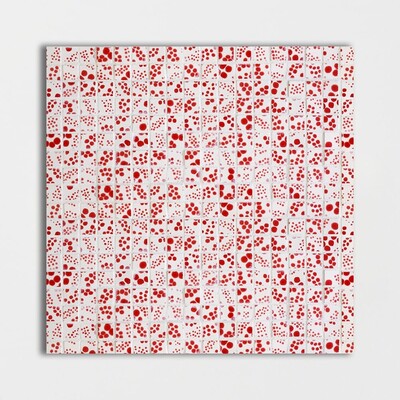 Ruby Glossy Polka Colore Look Ceramic Mosaic 11 1/2x11 1/2