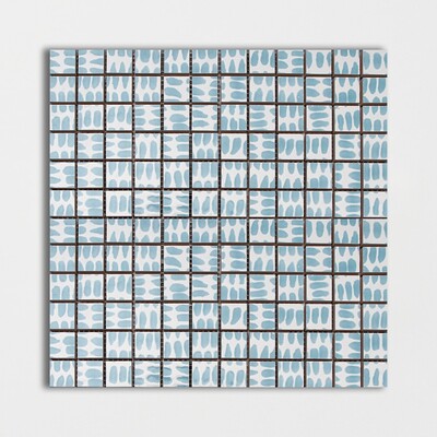 Albert Blend Glossy 1x1 Ceramic Mosaic 12x12
