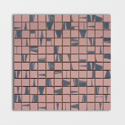 Coral Mist Blend Glossy 1×1 Ceramic Mosaic 12×12 Image