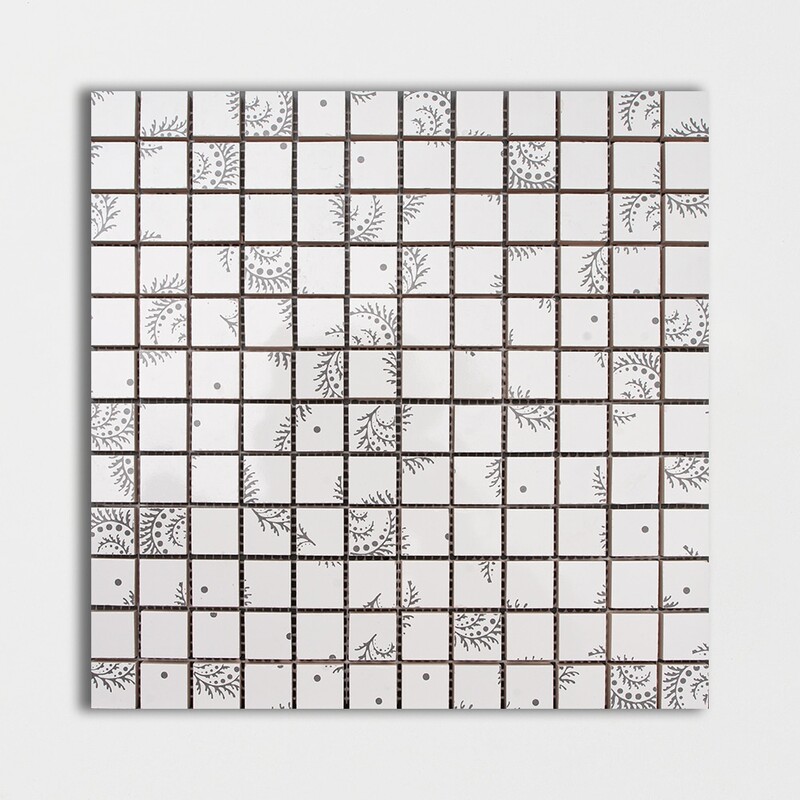 Desmond Blend Glossy 1×1 Ceramic Mosaic 12×12 Image