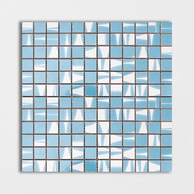 Gidget Blend Glossy 1x1 Ceramic Mosaic 12x12