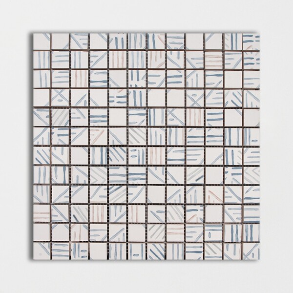 Lineor Blend Matte 1×1 Ceramic Mosaic 12×12 Image