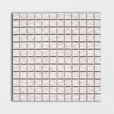 Neutral Weave Blend Matte 1x1 Ceramic Mosaic 12x12