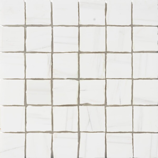 Bianco Dolomiti Honed Hand Clipped Marble Mosaics 12×12