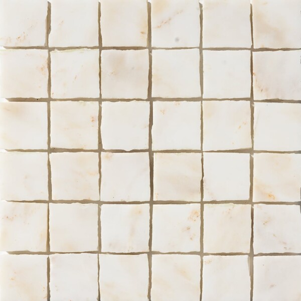 Calacatta Amber Honed Hand Clipped Marble Mosaics 12×12