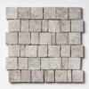 Maroon Di Notte Leather Hand Clipped 2×2 Marble Mosaics 12×12