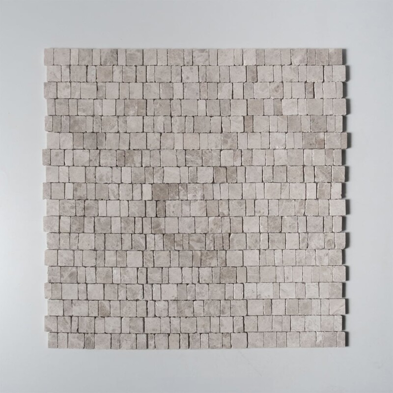 Silver Shadow Honed Hand Clipped Staggered Joint 2xfl Marble Mosaics Random