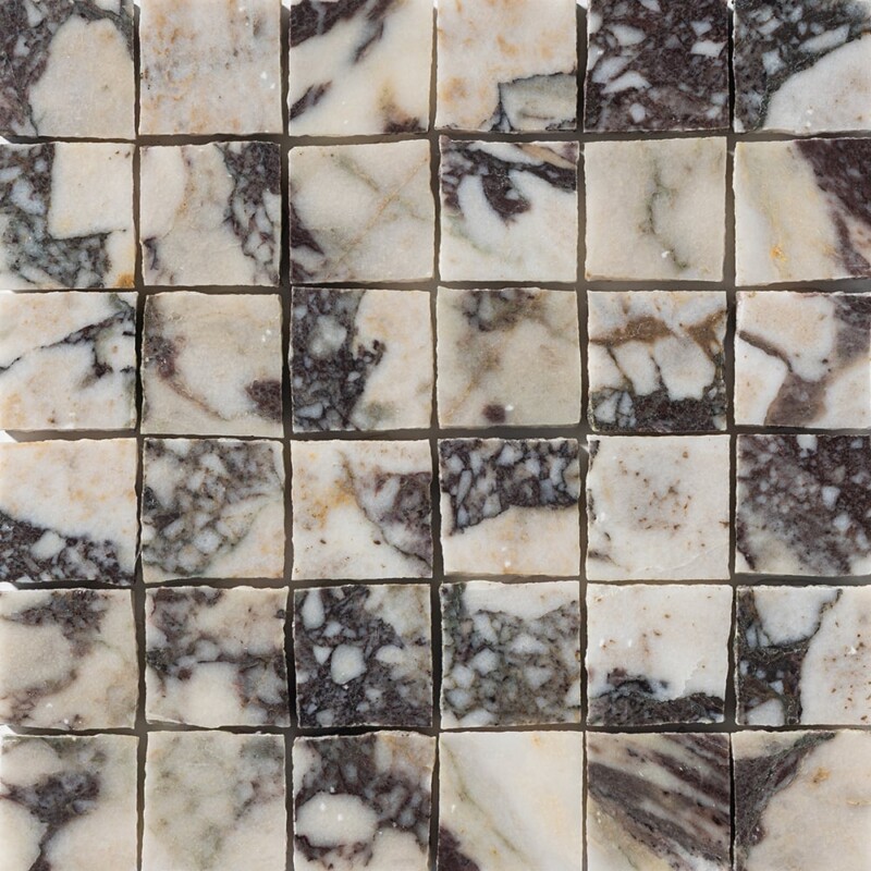 Calacatta Viola Honed Hand Clipped Marble Mosaics 12x12